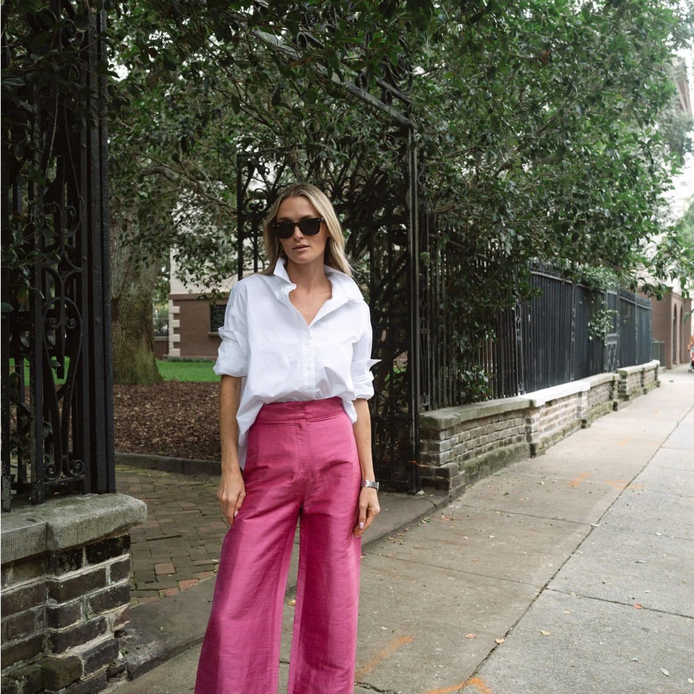Women's Wide Leg Pink Pants